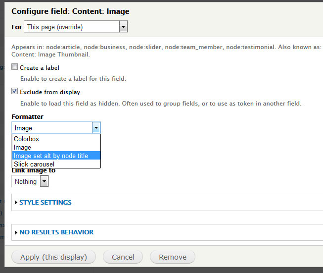 Rank Drupal website in Google search - Image alternate tag in Views
